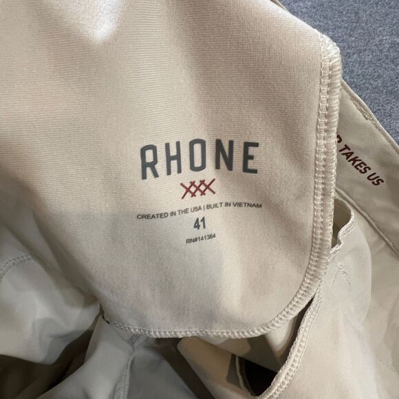 Rhone Pants Mens 41 Ivory Commuter Travel Classic Performance Snap Closure - Picture 10 of 14